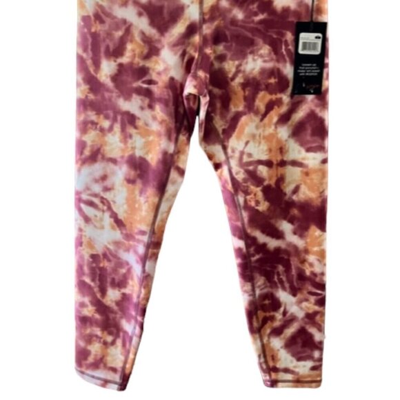 Wildfox NWT Sweat Pink Watercolor Printed Leggings High Waist Workout XLarge - Picture 2 of 10